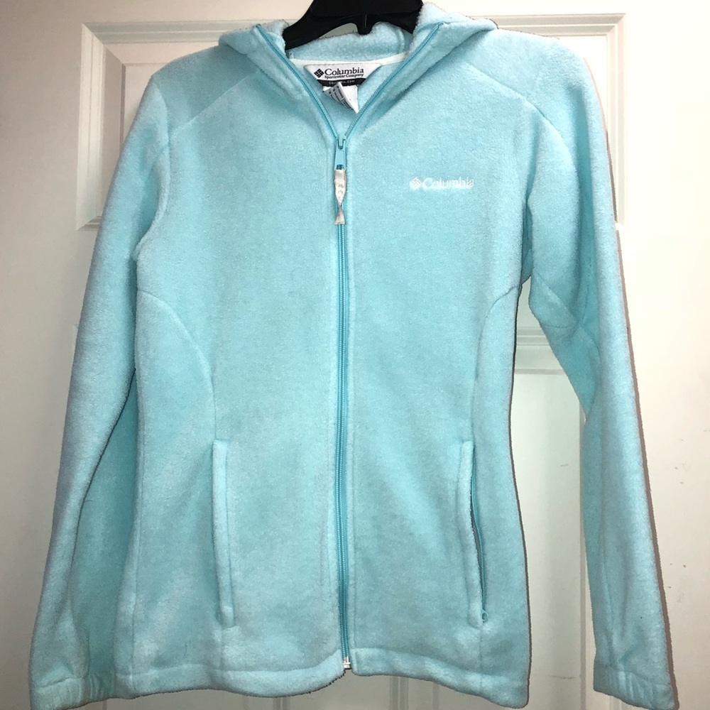 Blue Columbia Fleece jacket with hood